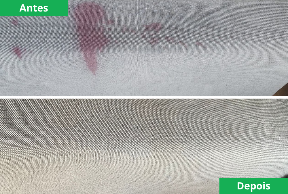 Limpeza de vinho sofá